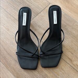 Saks Fifth Avenue Strappy Black Heels